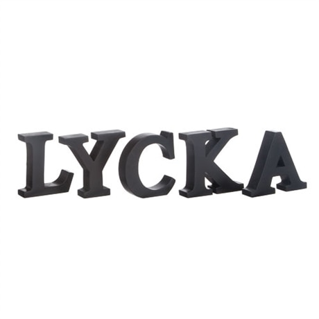 Träbokstäver Lycka - Different Design
