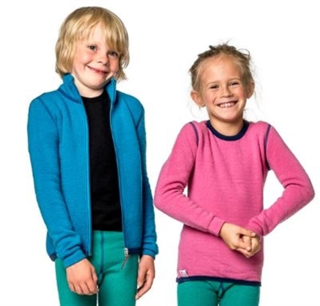 Tröja Woolpower Kids Full Zip Jacket, Rosa