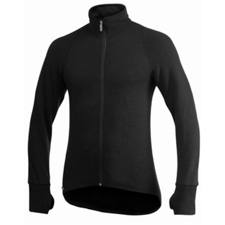 Tröja Woolpower Full Zip Merino Midlayer, Svart Unisex