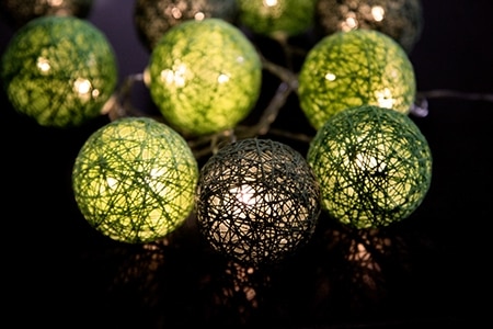 Jolly light trådbollar, grön