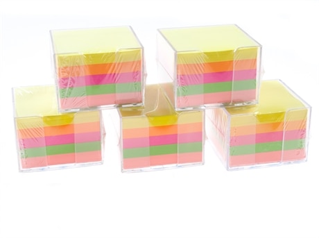 Post-it 76x76 mm med hållare 5-pack