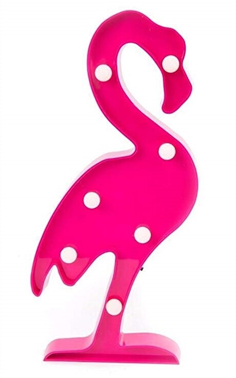 Lampa Flamingo med 6 LED-ljus