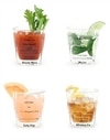 Bartenderglas med drinkrecept 4-pack